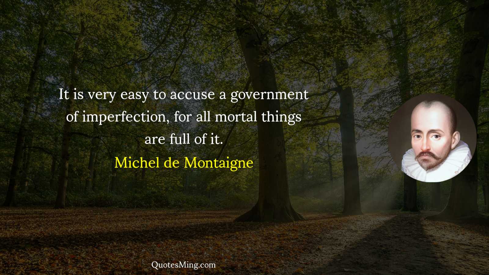 It is very easy to accuse a government of imperfection