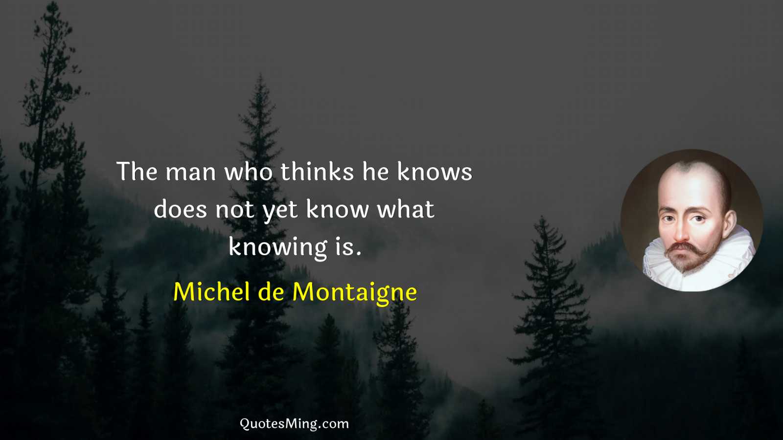 The man who thinks he knows does not yet know