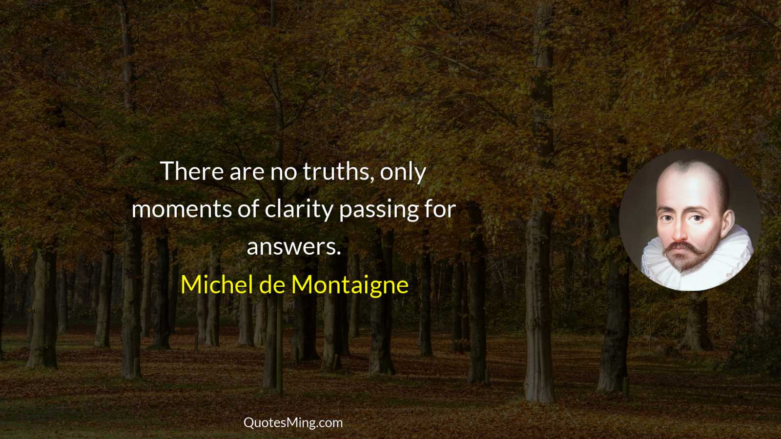 There are no truths only moments of clarity passing for