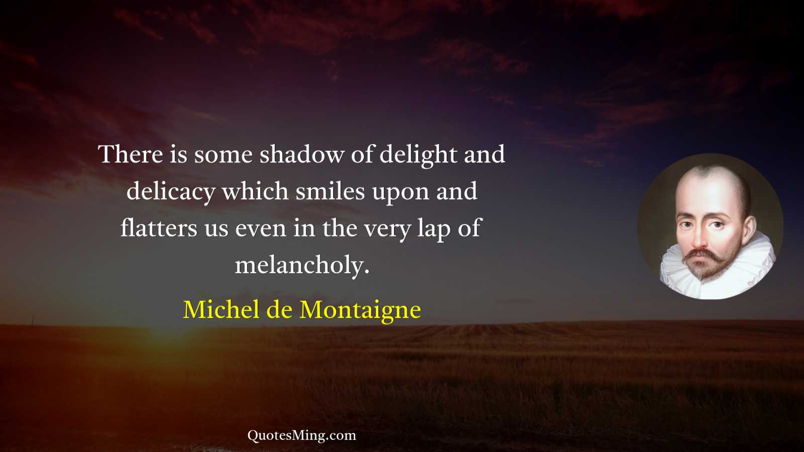 There is some shadow of delight and delicacy which smiles