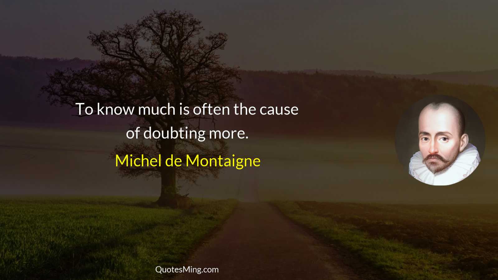 To know much is often the cause of doubting more