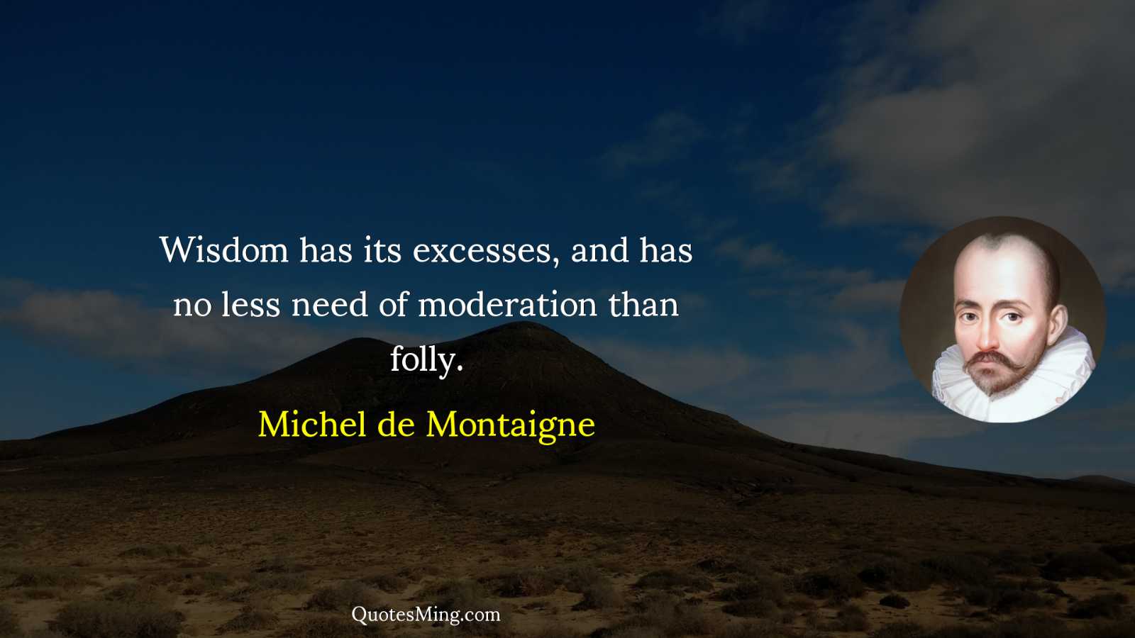 Wisdom has its excesses and has no less need of