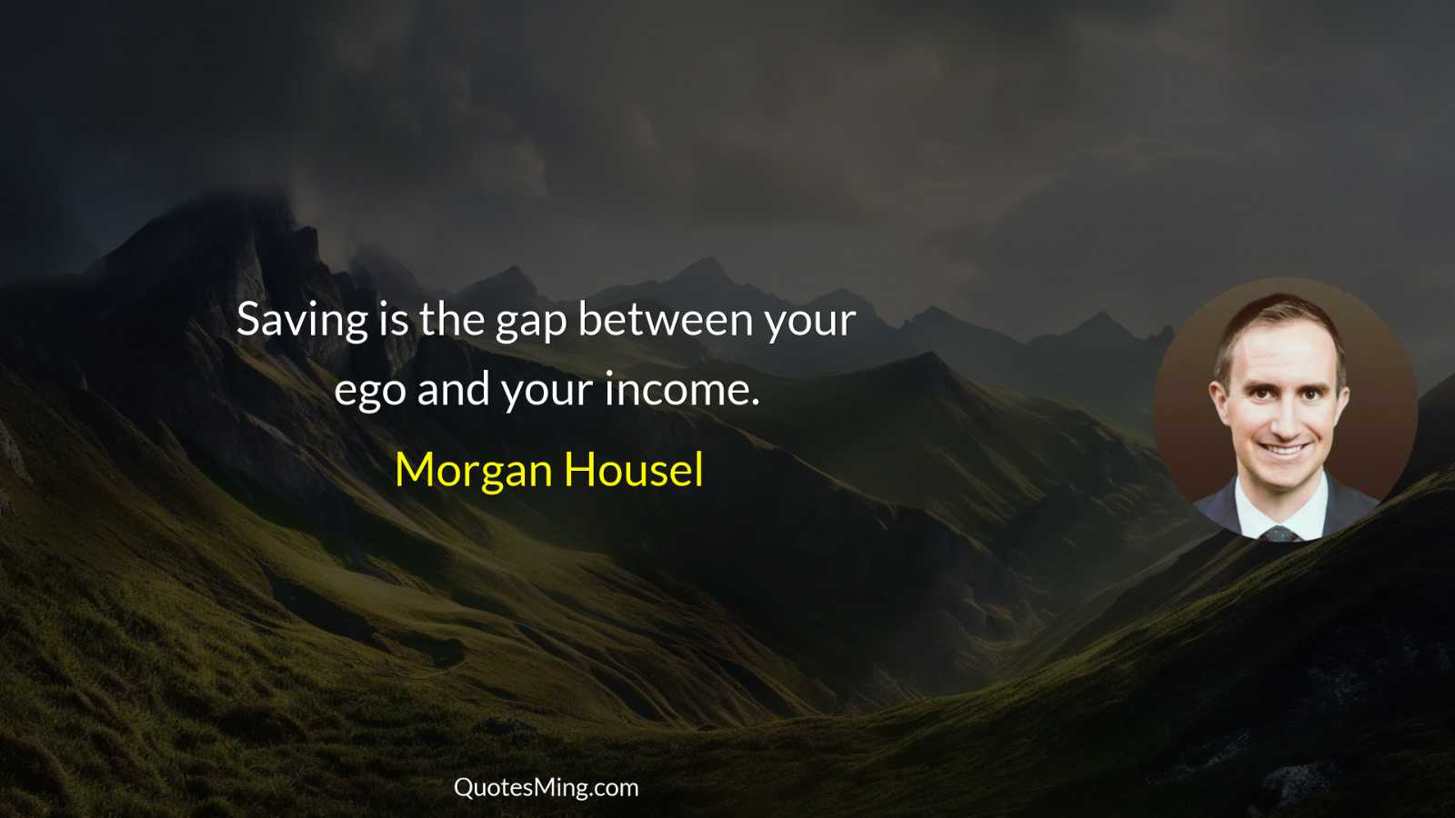 Saving is the gap between your ego and your income