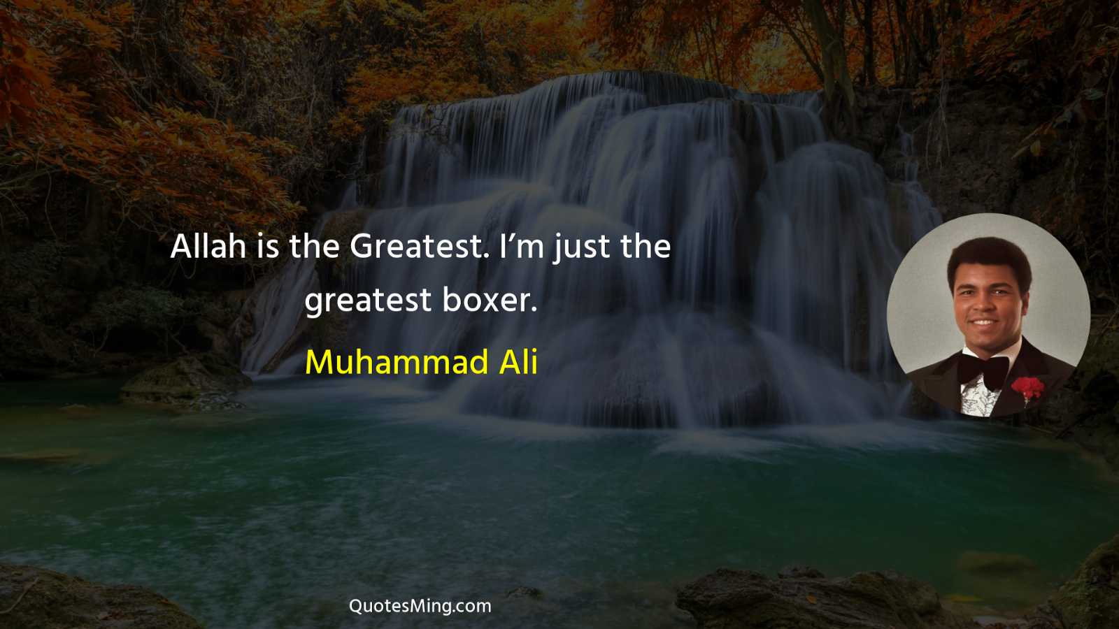 Allah is the Greatest I’m just the greatest boxer