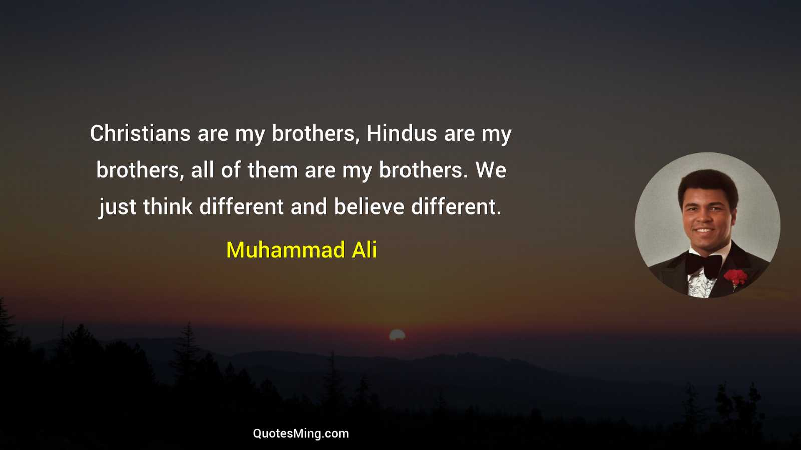 Christians are my brothers Hindus are my brothers all of