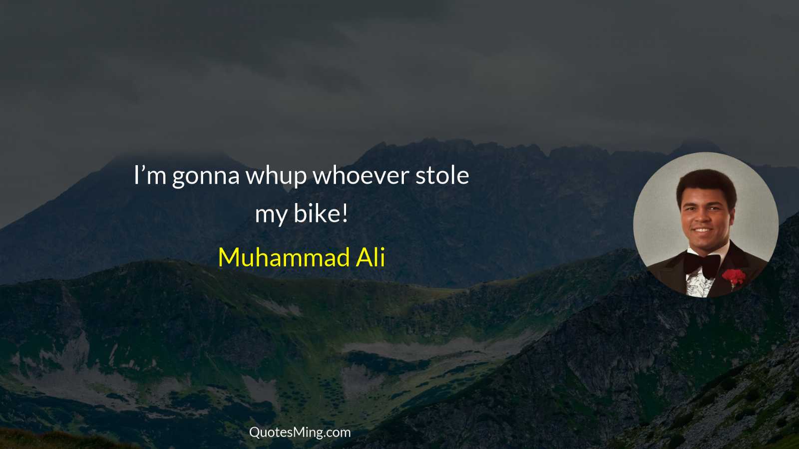 I’m gonna whup whoever stole my bike