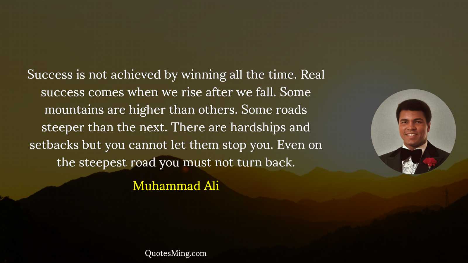 Success is not achieved by winning all the time Real