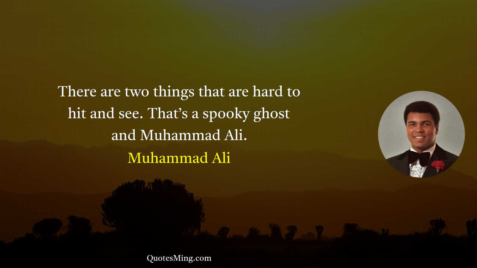 There are two things that are hard to hit and