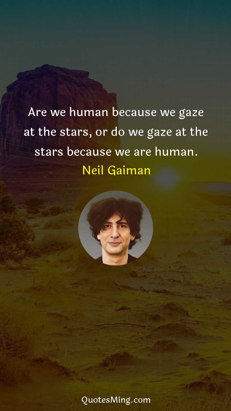 Are we human because we gaze at the stars or