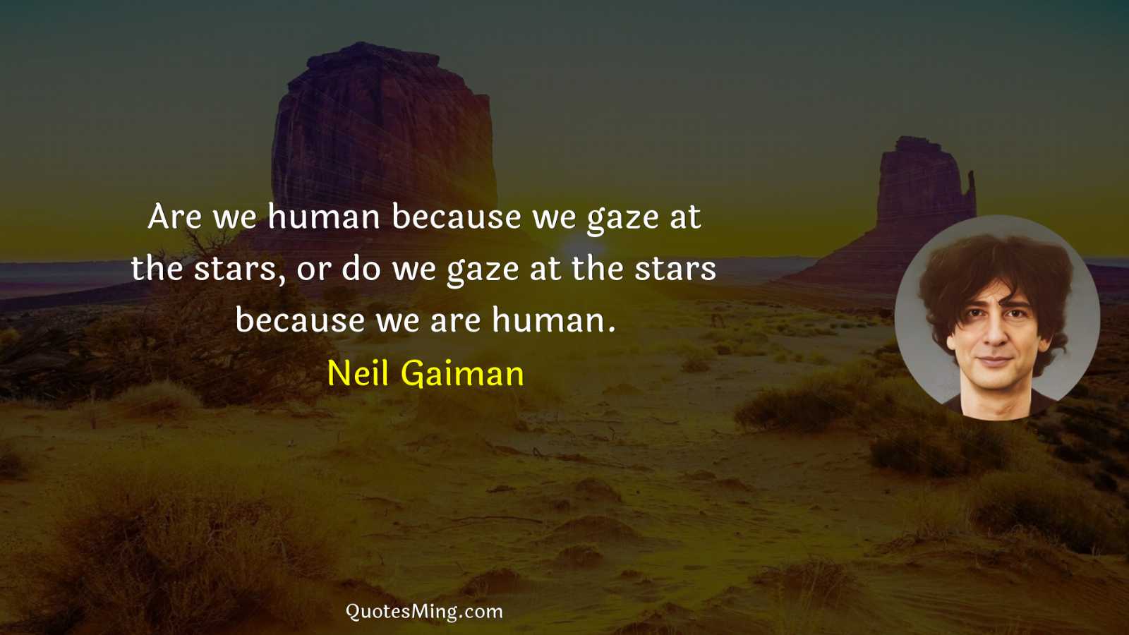 Are we human because we gaze at the stars or