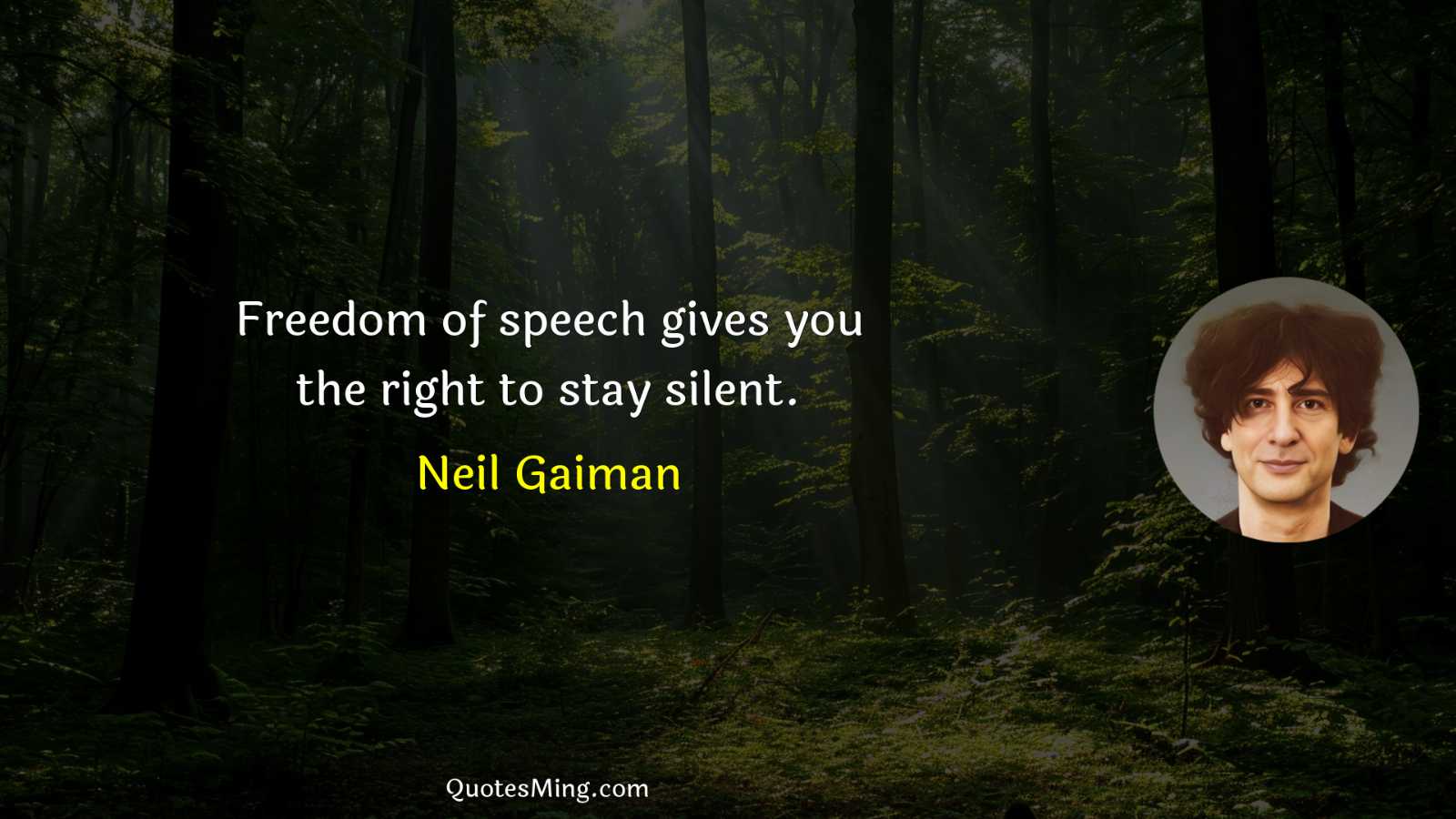 Freedom of speech gives you the right to stay silent