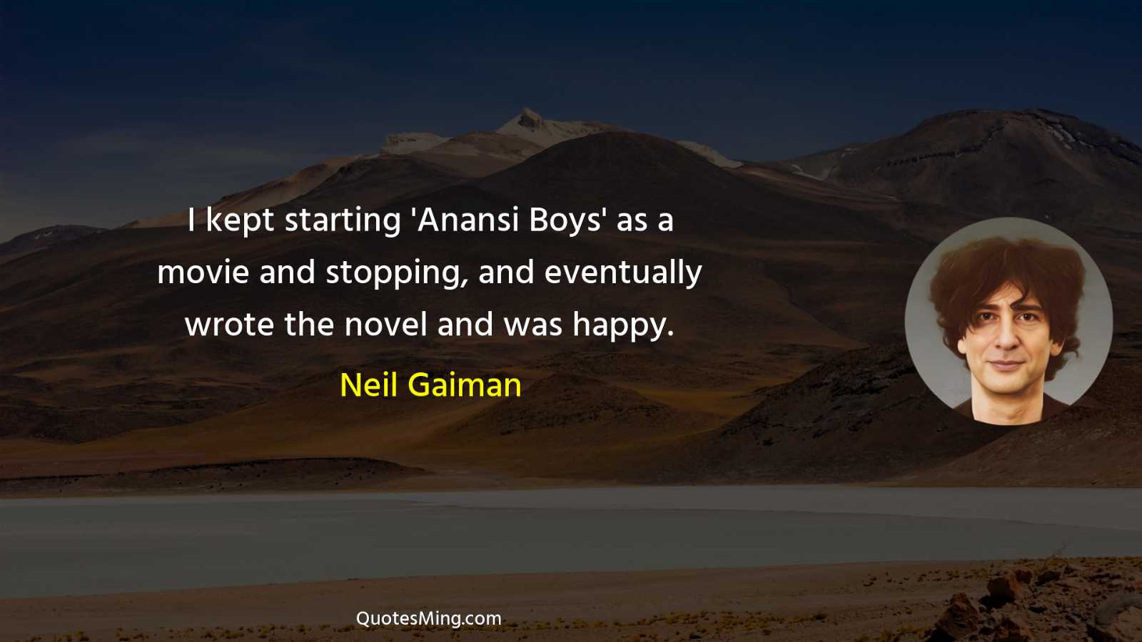 I kept starting 'Anansi Boys' as a movie and stopping