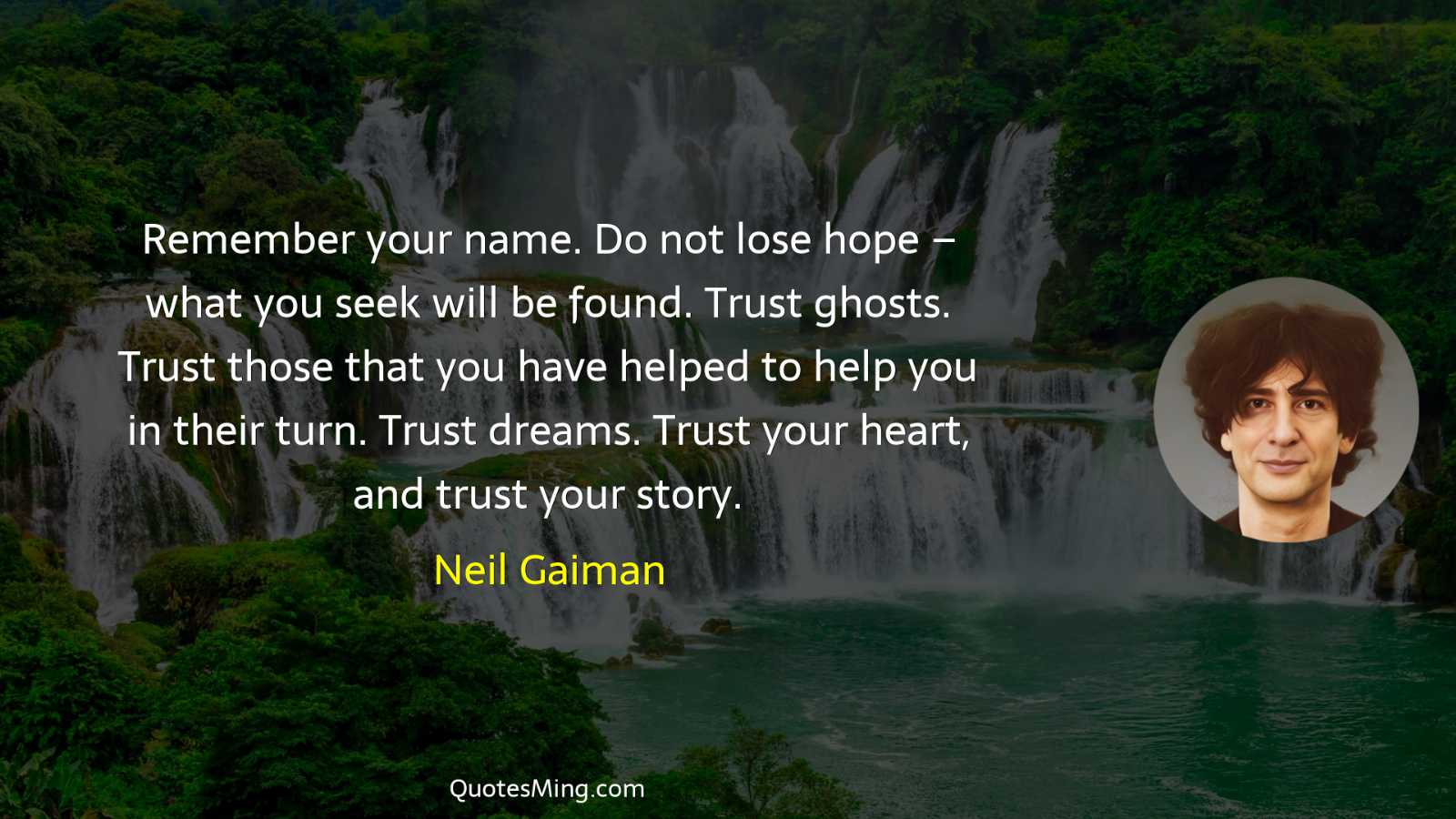 Remember your name Do not lose hope – what you