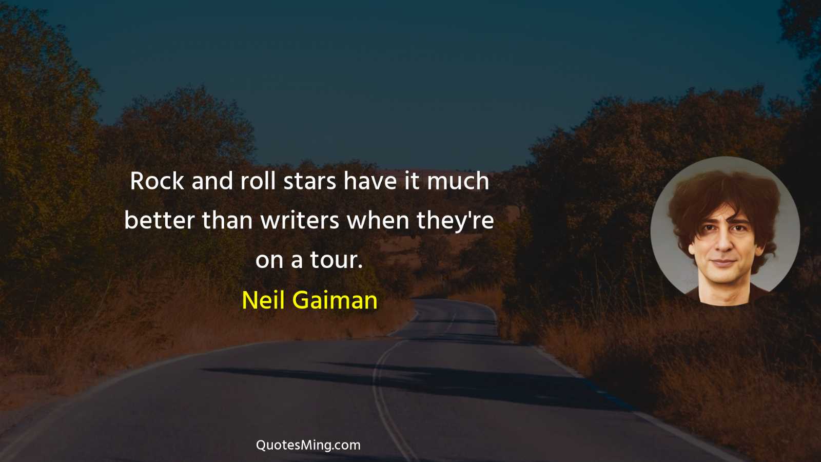 Rock and roll stars have it much better than writers