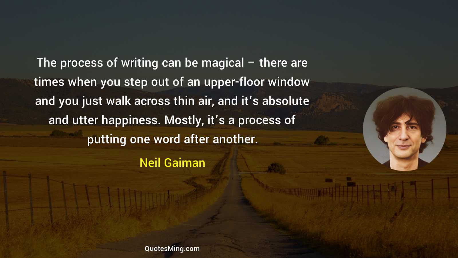 The process of writing can be magical – there are