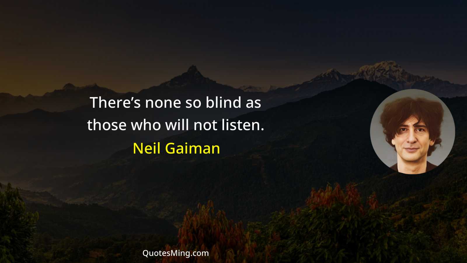 There’s none so blind as those who will not listen