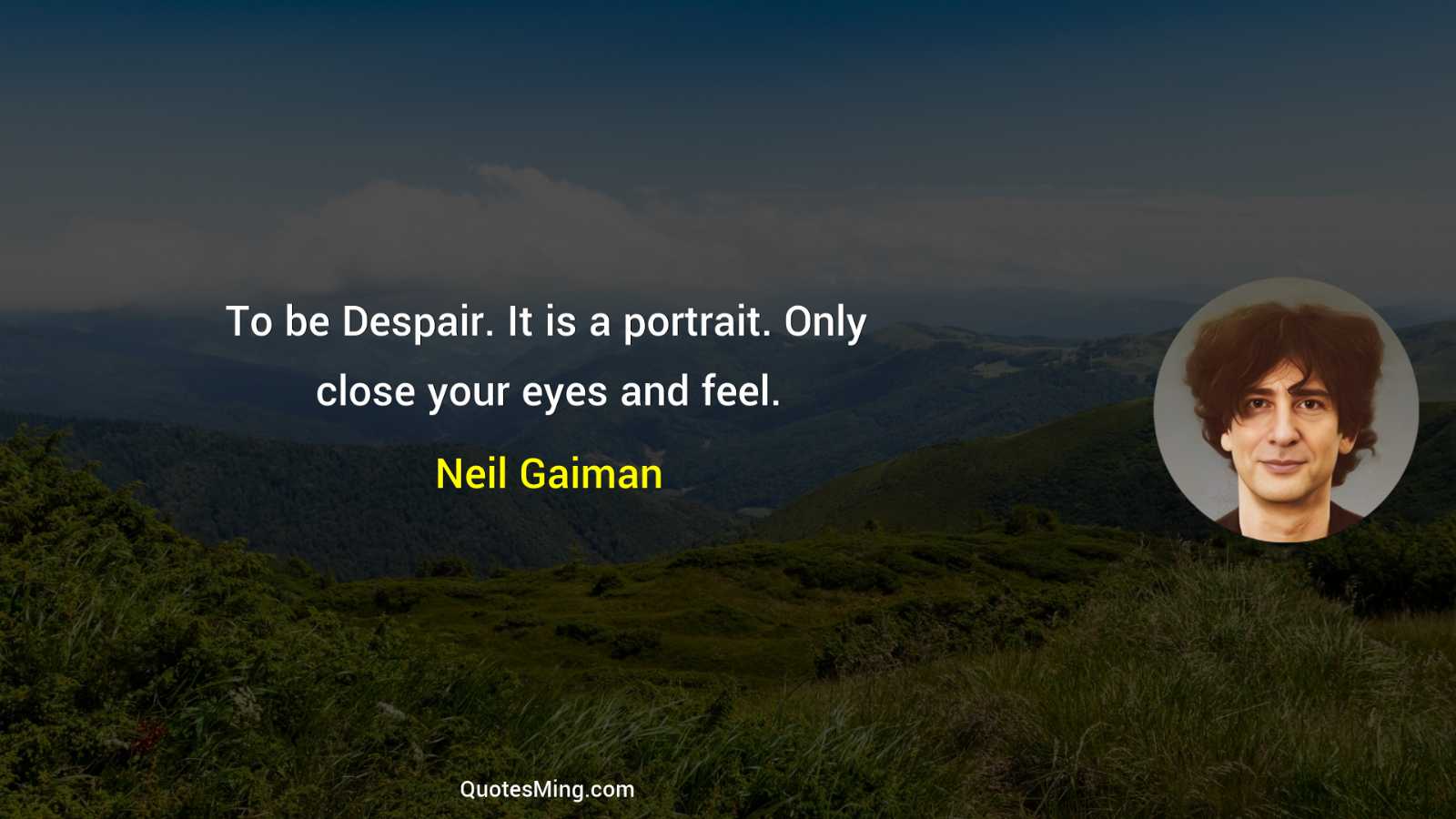 To be Despair It is a portrait Only close your