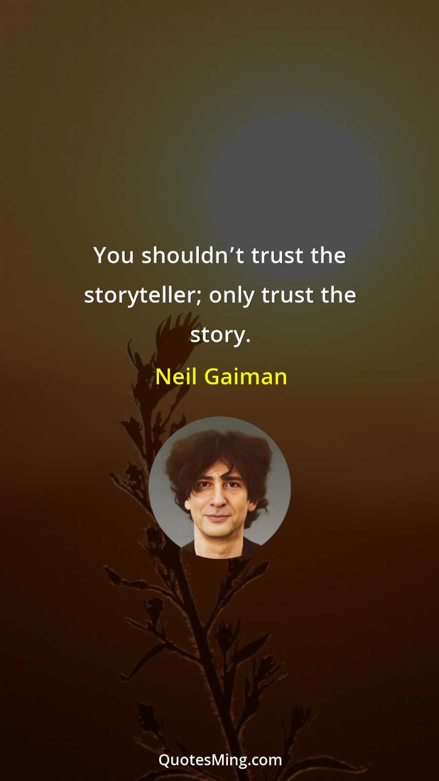 You shouldn’t trust the storyteller; only trust the story