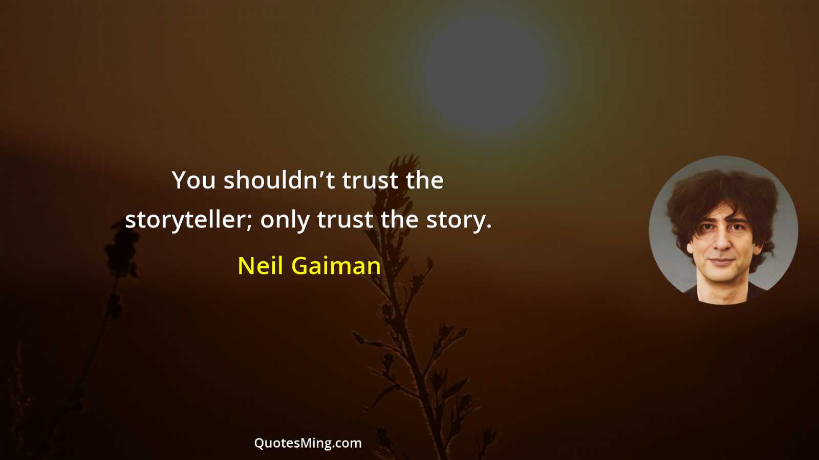 You shouldn’t trust the storyteller; only trust the story