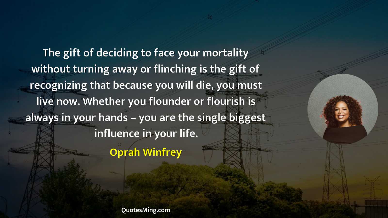 The gift of deciding to face your mortality without turning