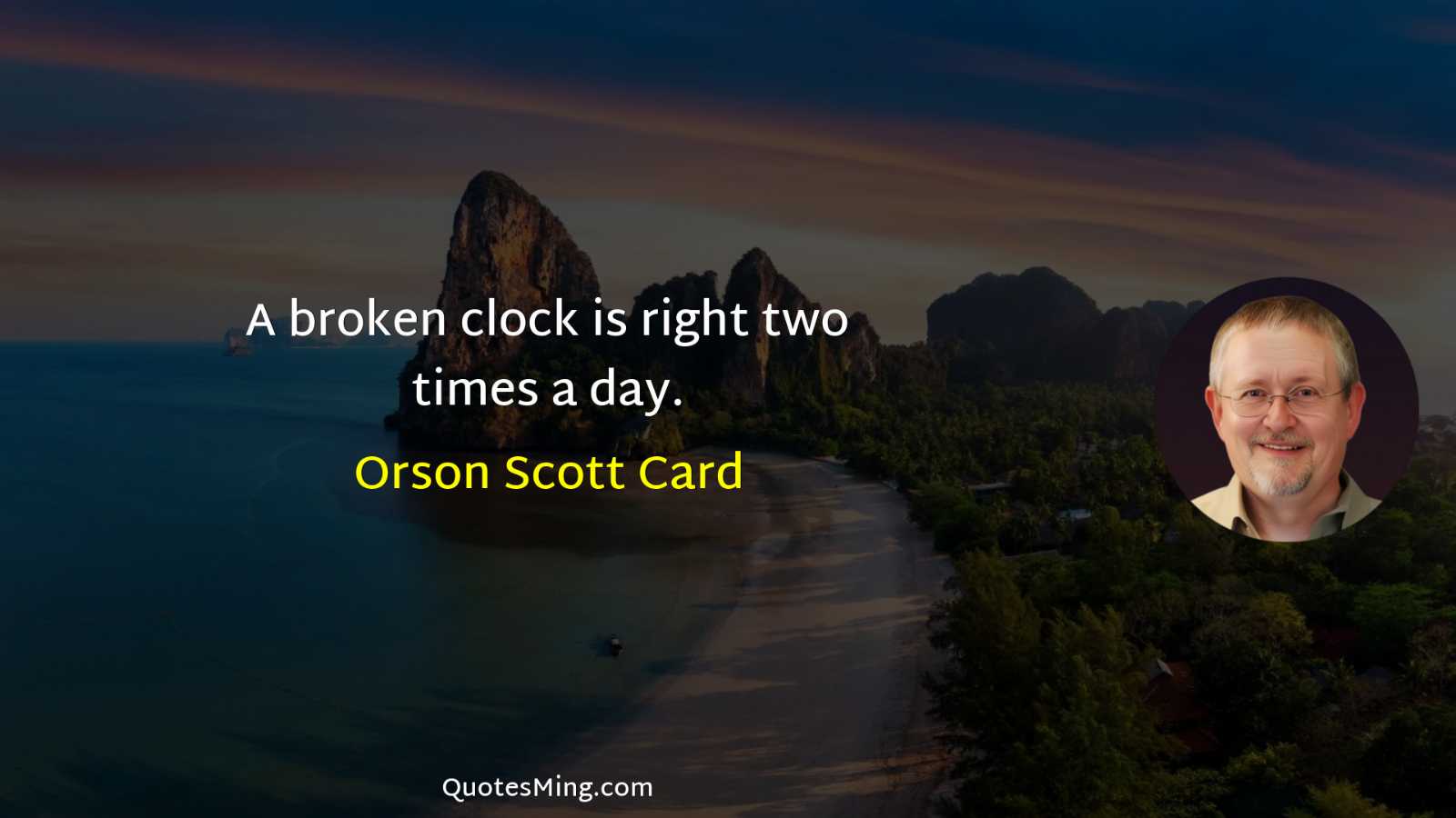 A broken clock is right two times a day