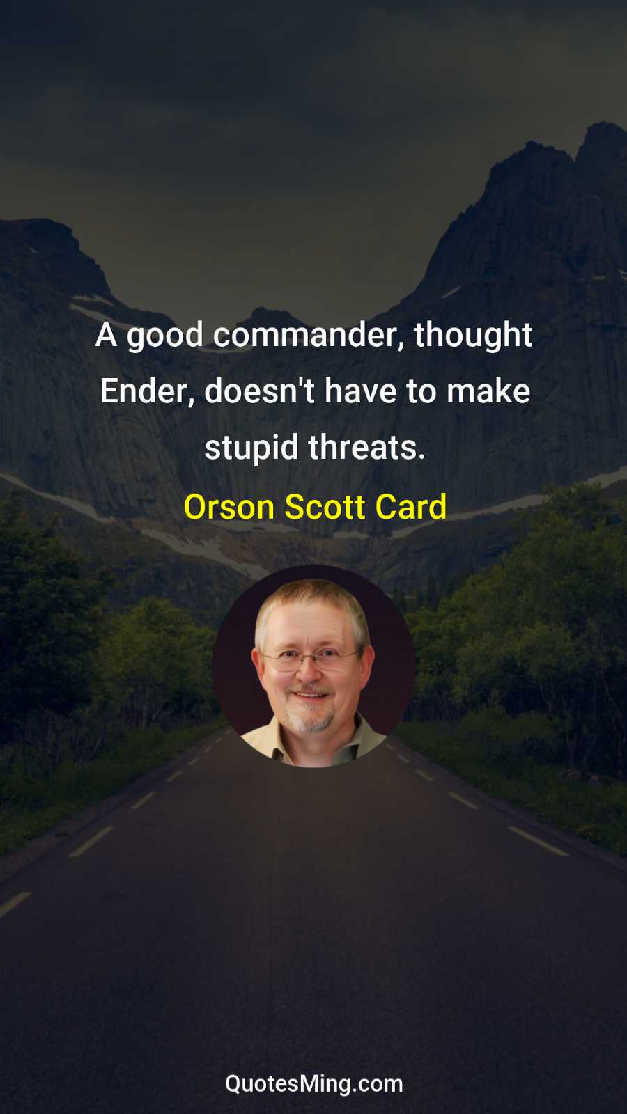 A good commander thought Ender doesn't have to make stupid