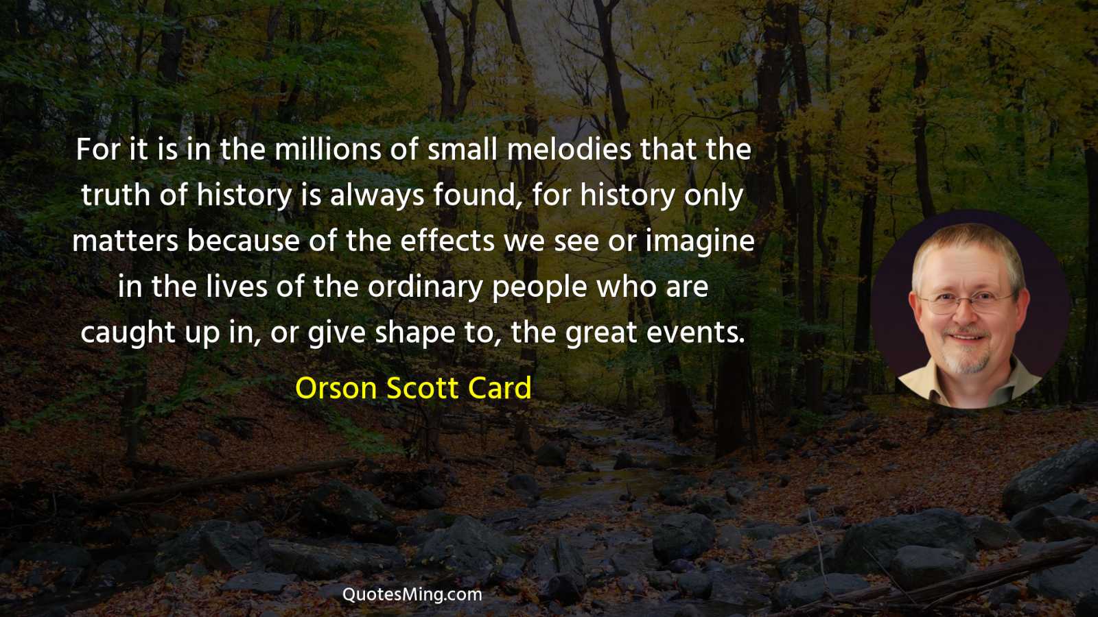 For it is in the millions of small melodies that