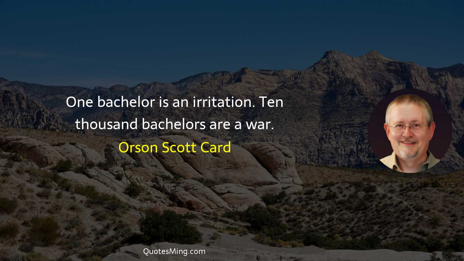 One bachelor is an irritation Ten thousand bachelors are a