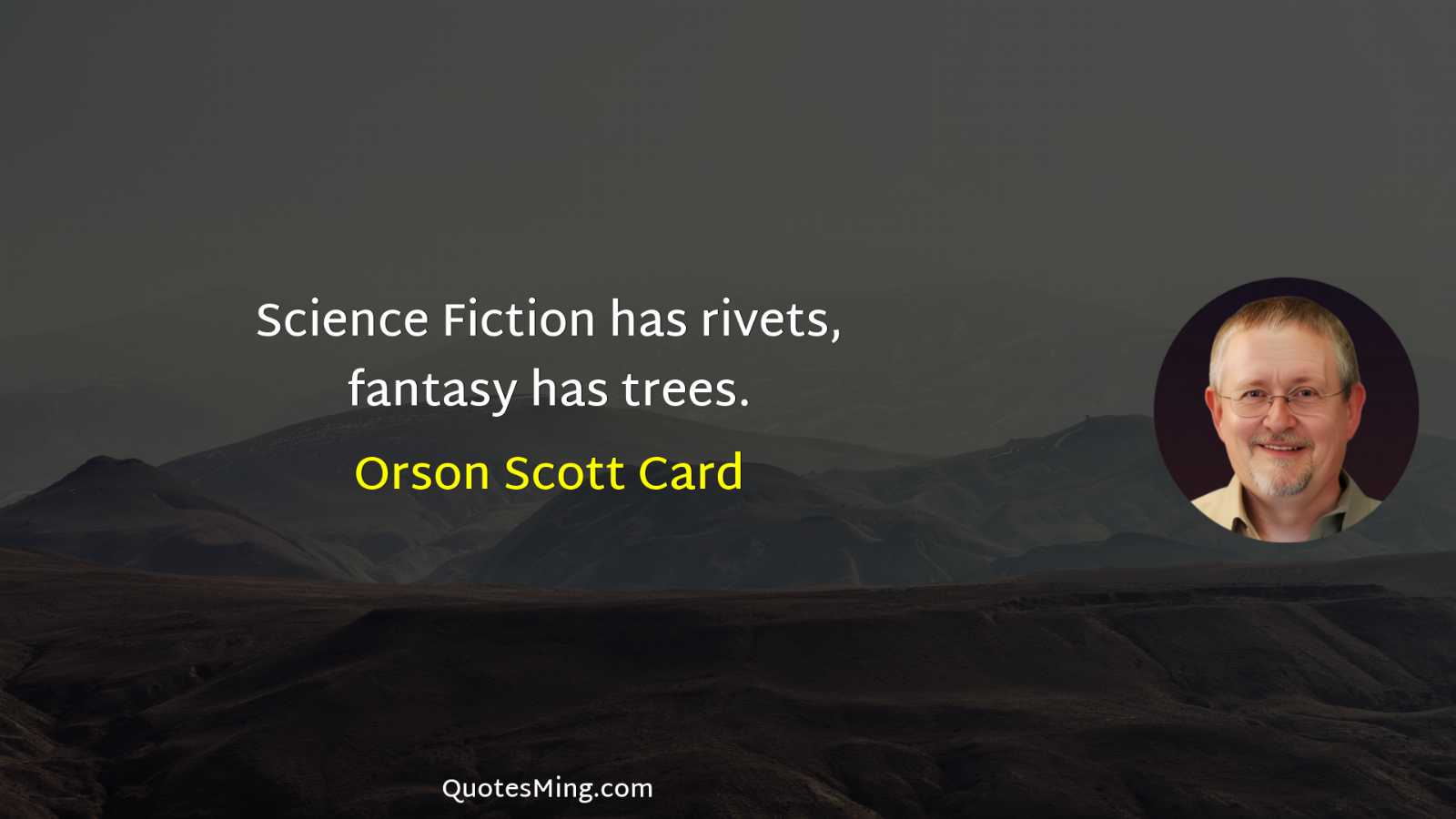 Science Fiction has rivets fantasy has trees