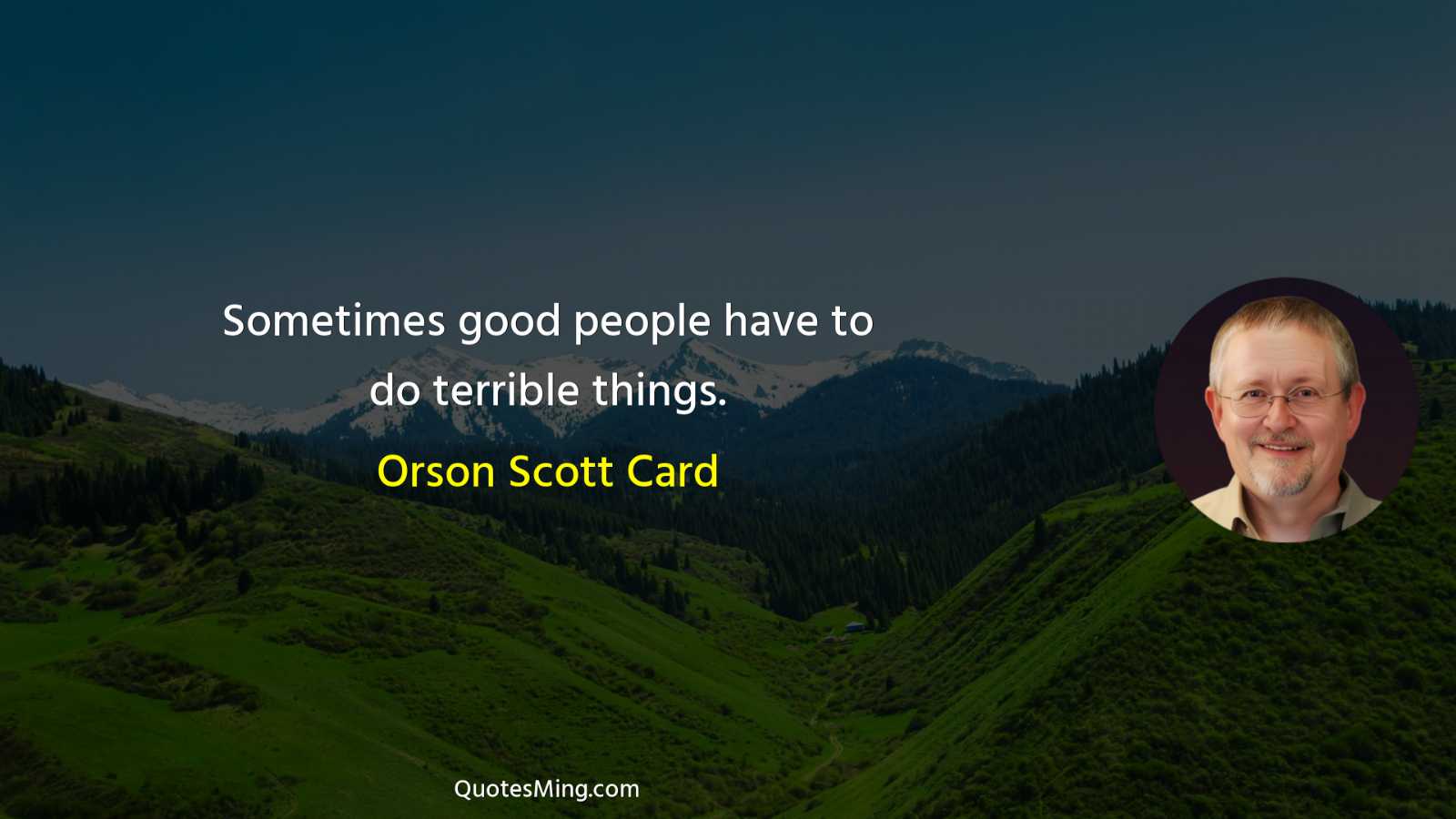 Sometimes good people have to do terrible things