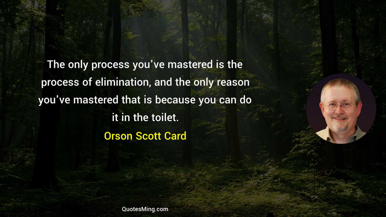 The only process you've mastered is the process of elimination