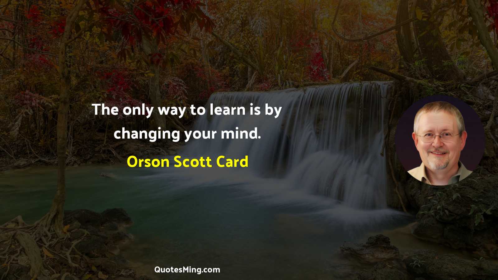 The only way to learn is by changing your mind