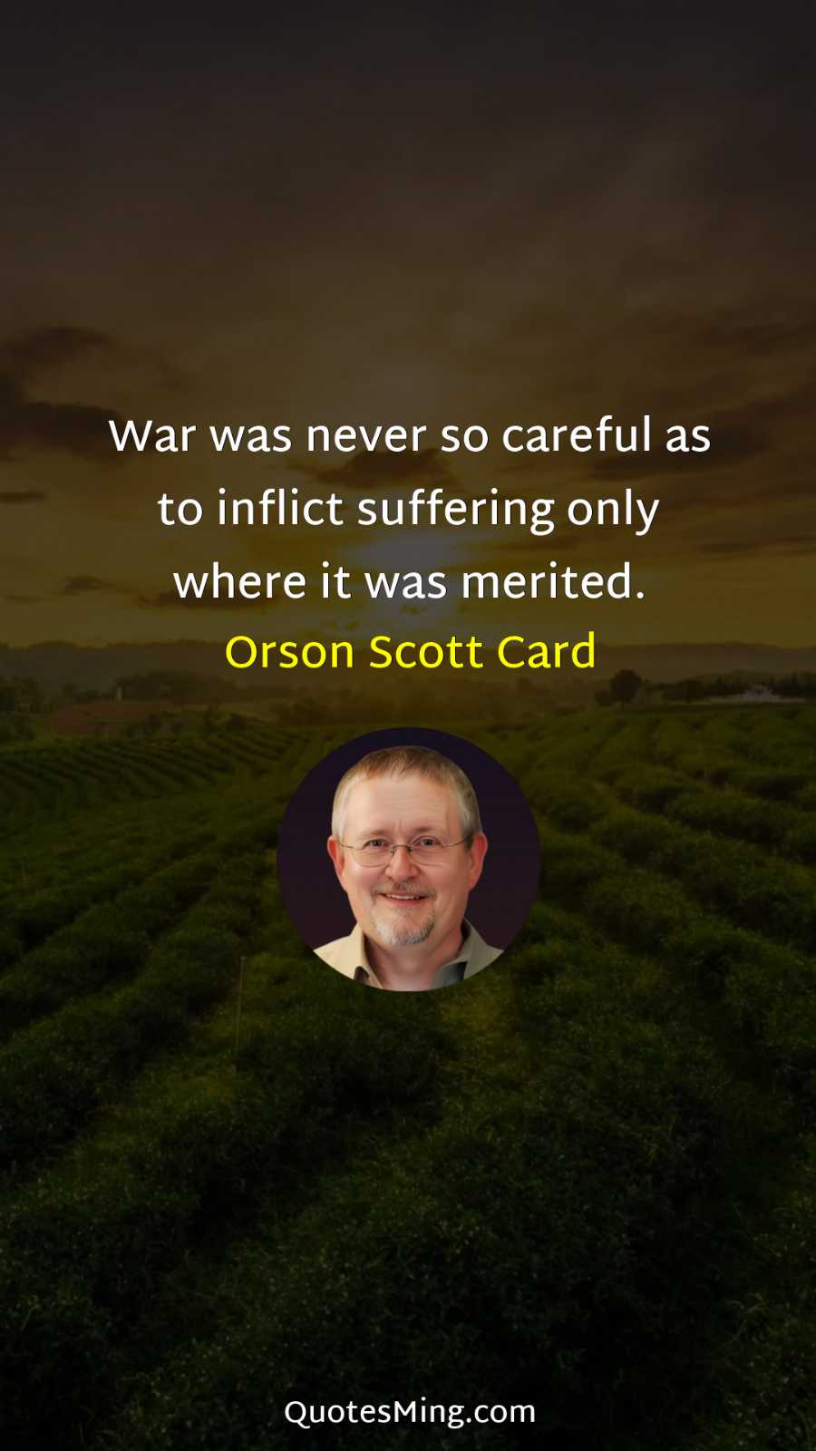 War was never so careful as to inflict suffering only