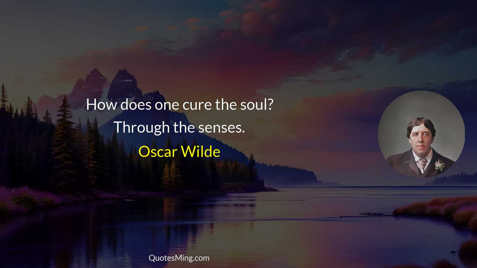 How does one cure the soul? Through the senses