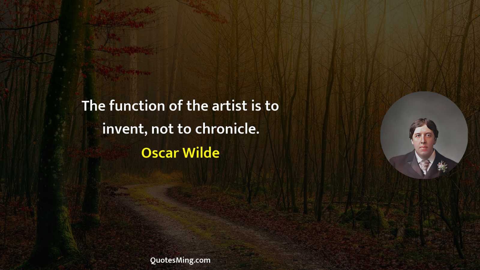 The function of the artist is to invent not to