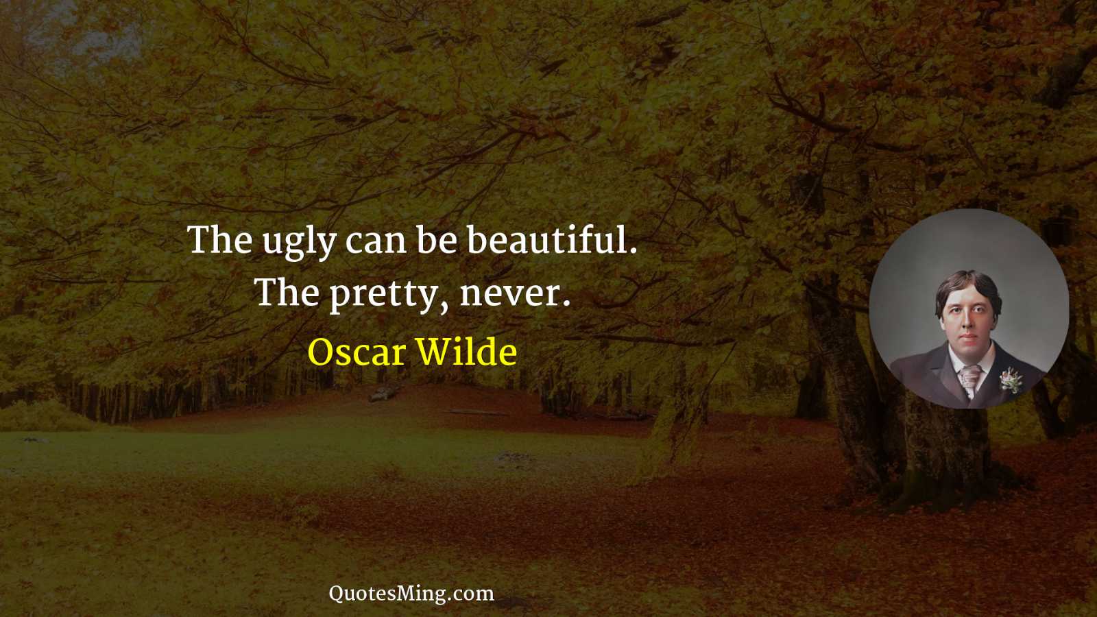 The ugly can be beautiful The pretty never