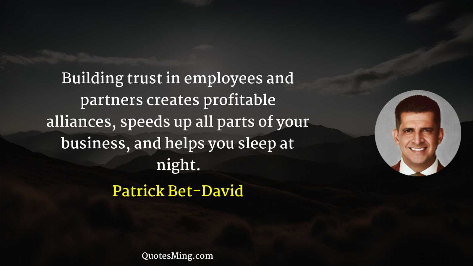 Building trust in employees and partners creates profitable alliances speeds