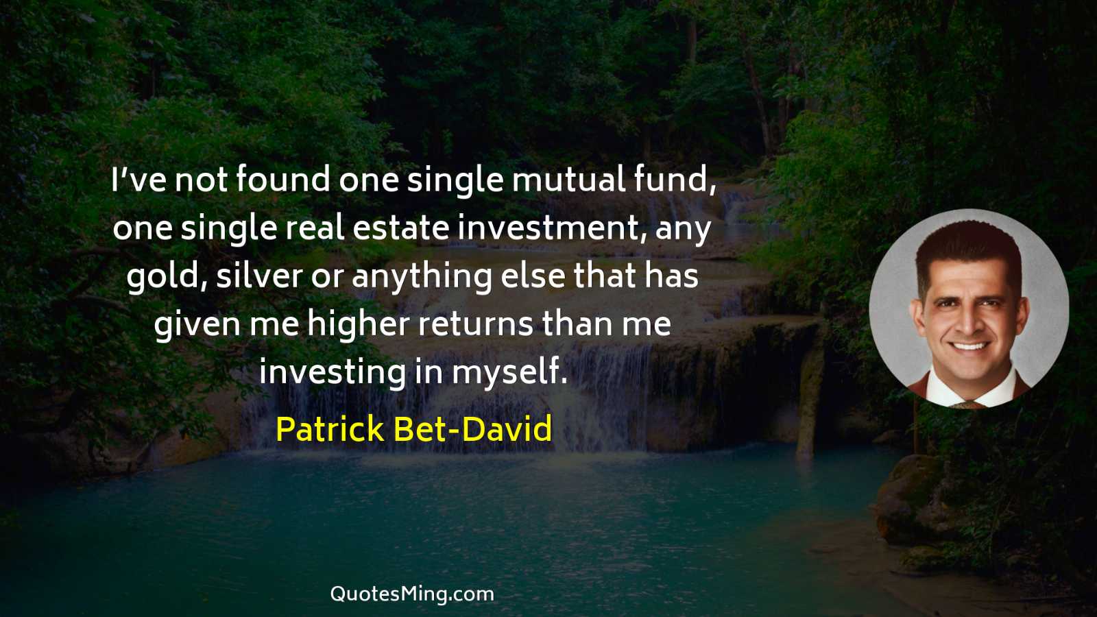 I’ve not found one single mutual fund one single real