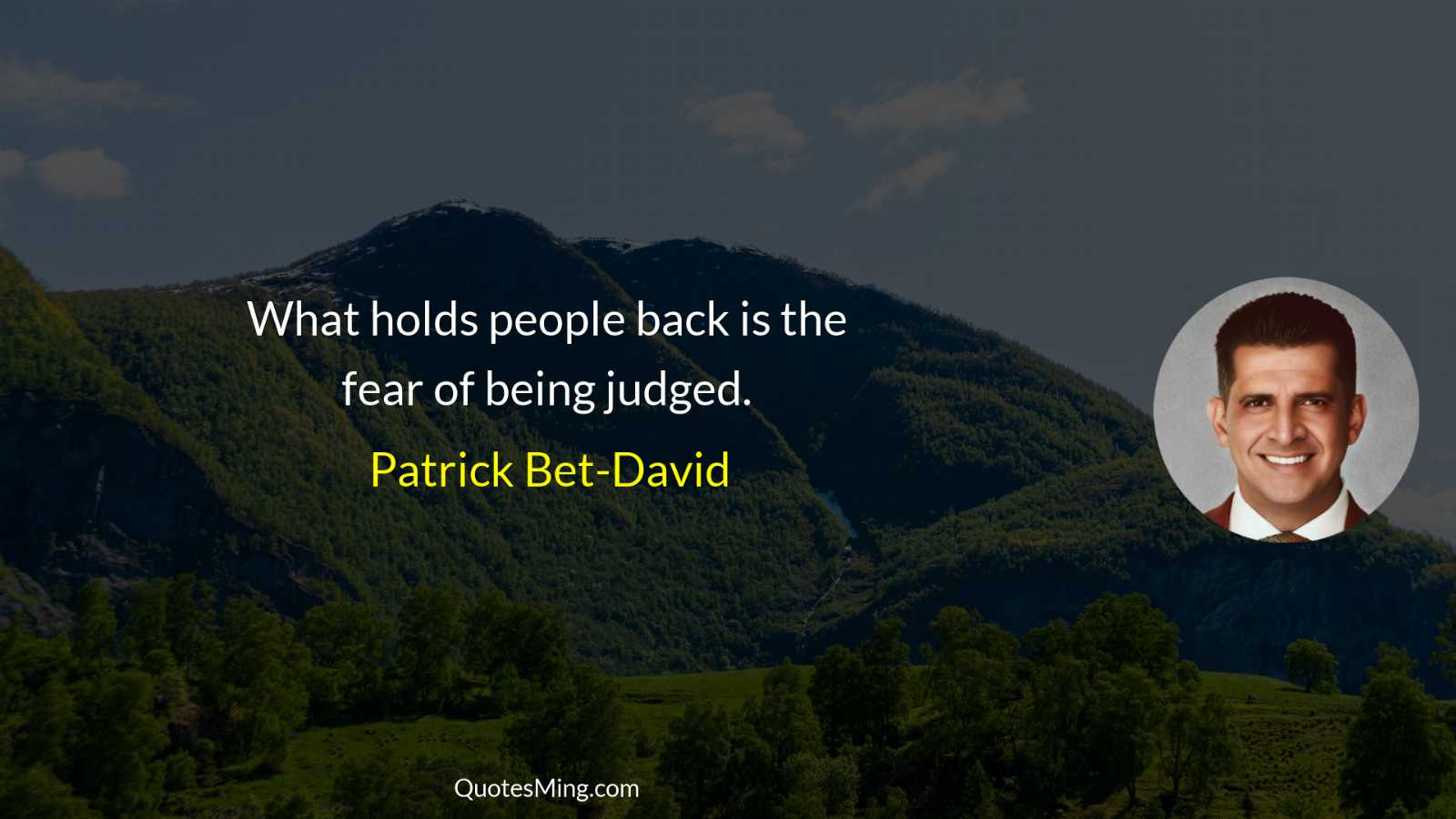 What holds people back is the fear of being judged