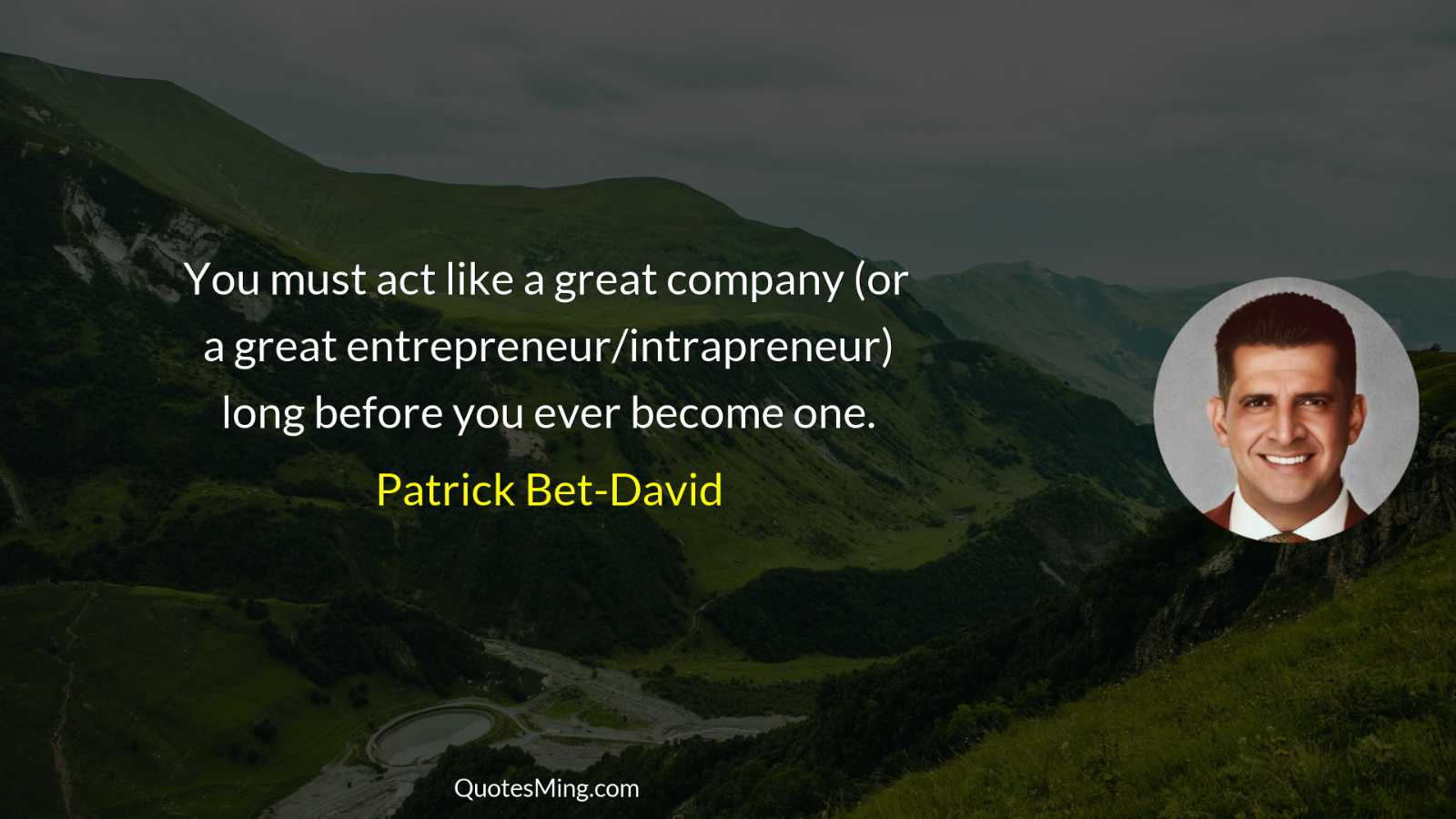 You must act like a great company (or a great