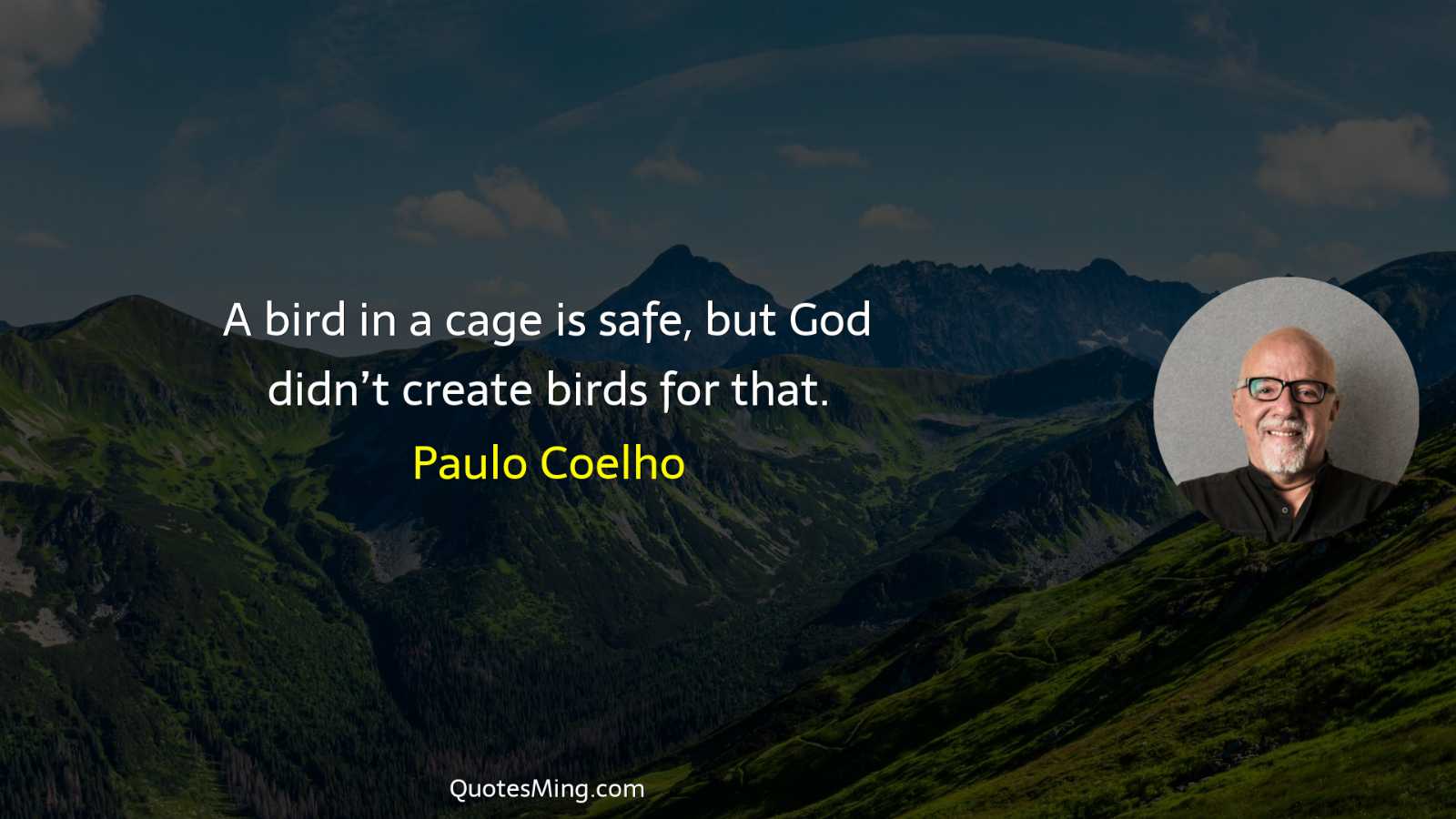 A bird in a cage is safe but God didn’t