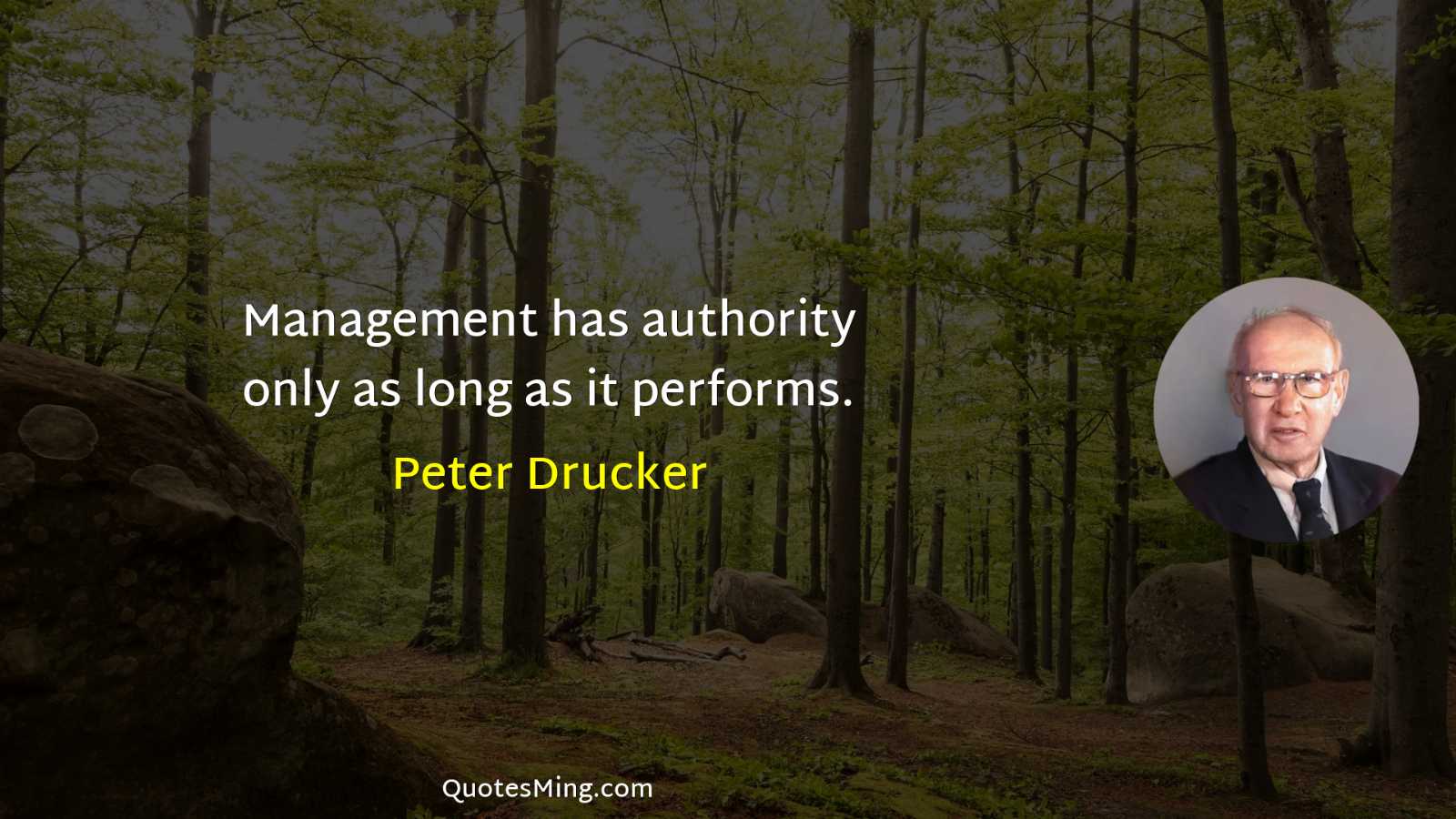 Management has authority only as long as it performs