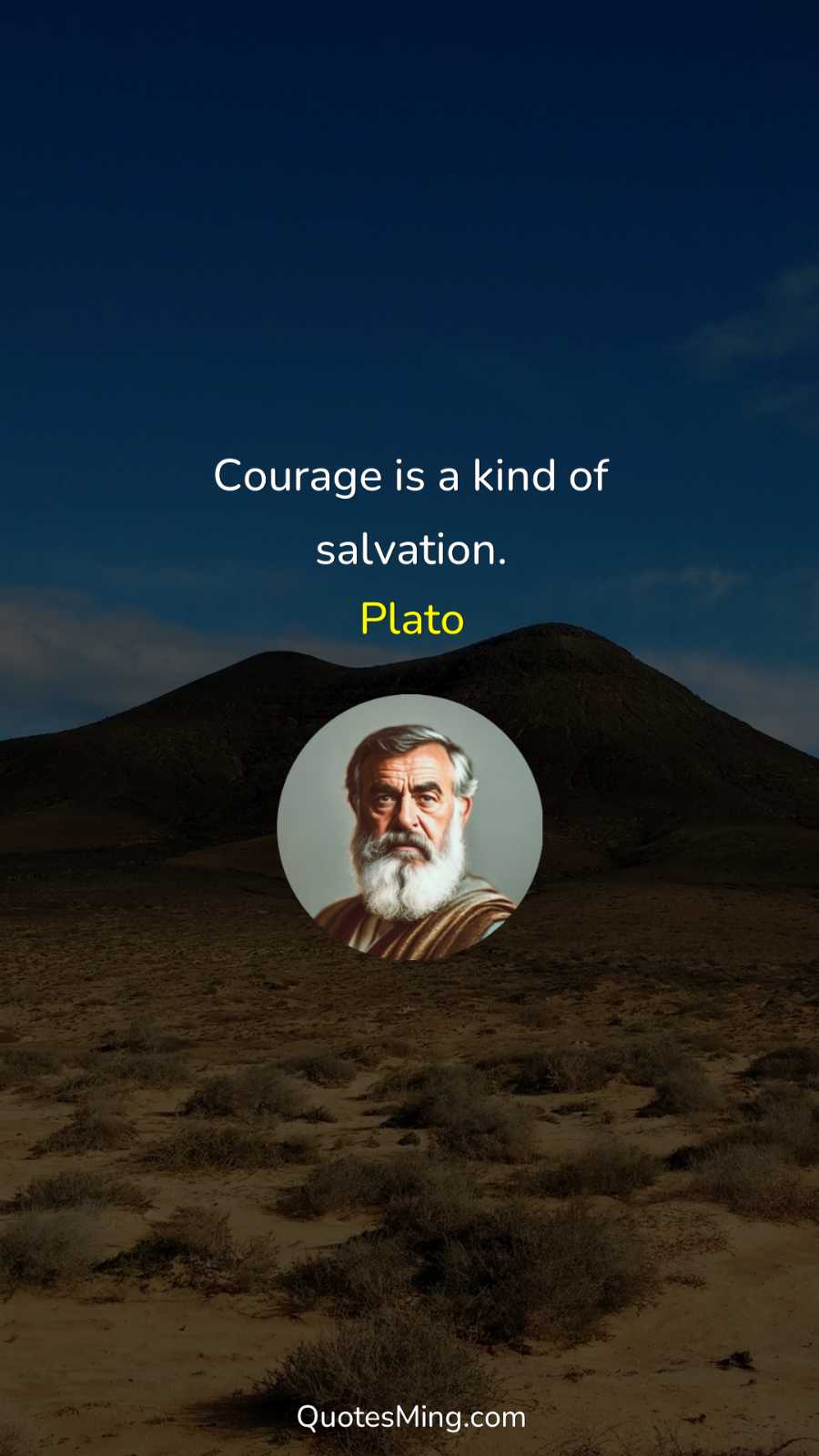 Courage is a kind of salvation