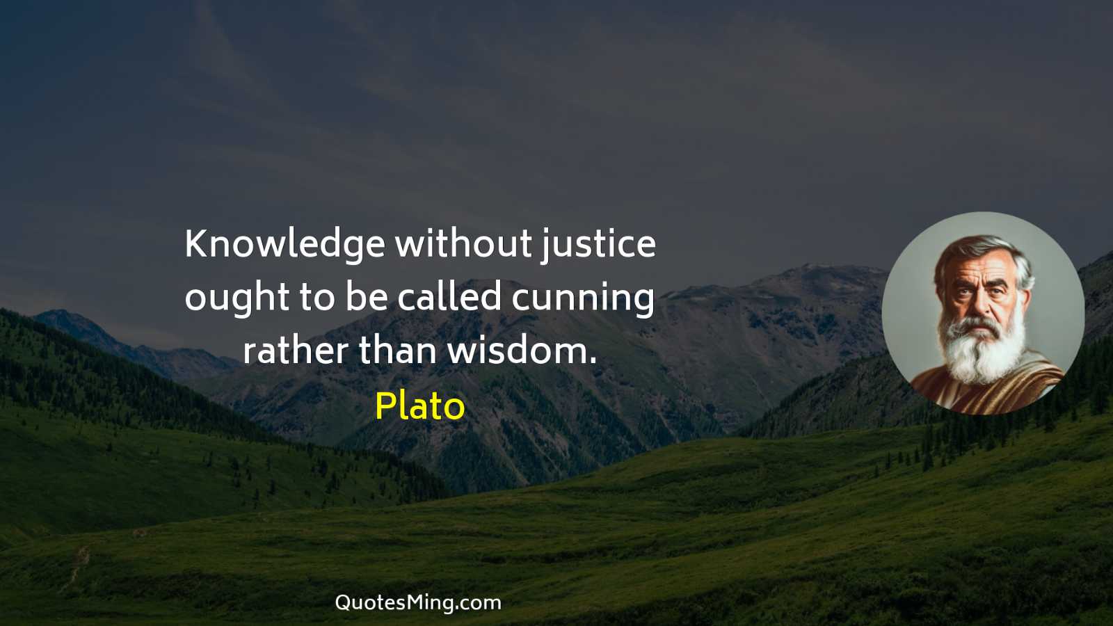 Knowledge without justice ought to be called cunning rather than