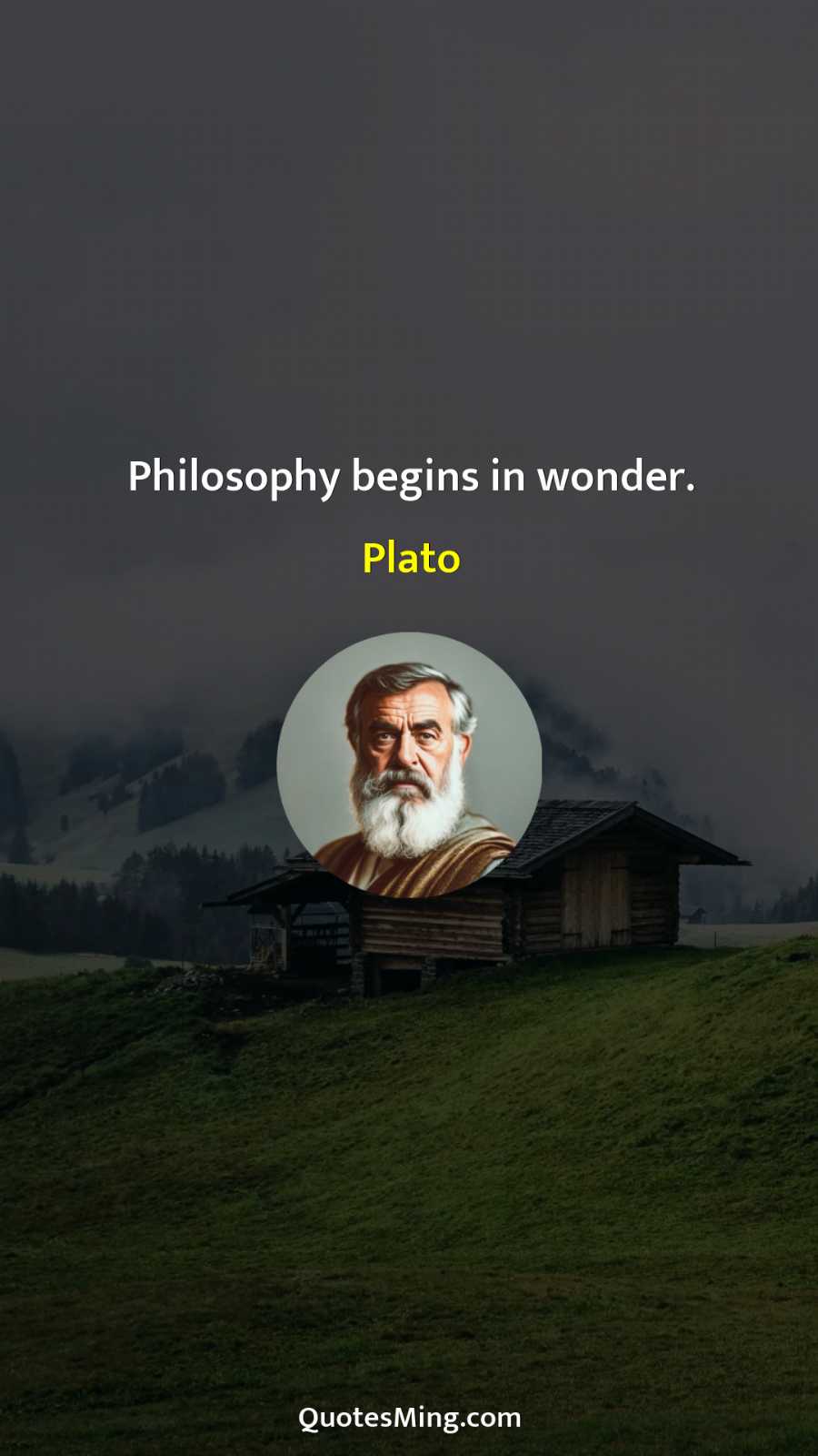 Philosophy begins in wonder