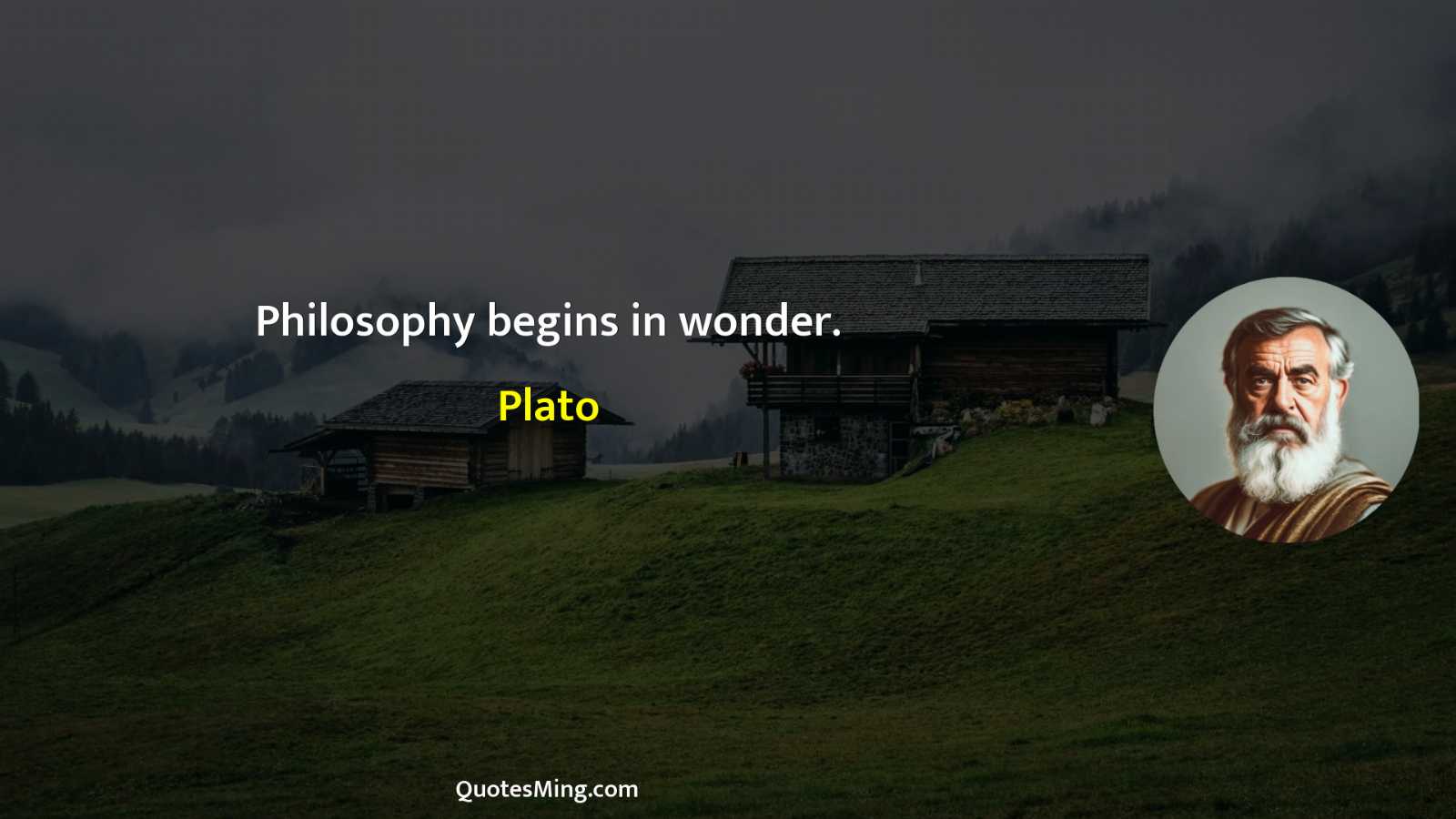 Philosophy begins in wonder