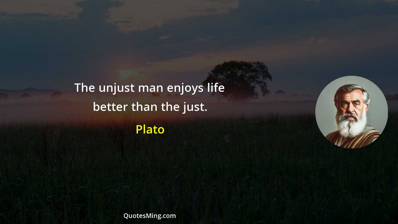 The unjust man enjoys life better than the just