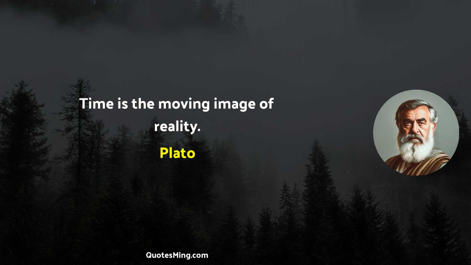 Time is the moving image of reality