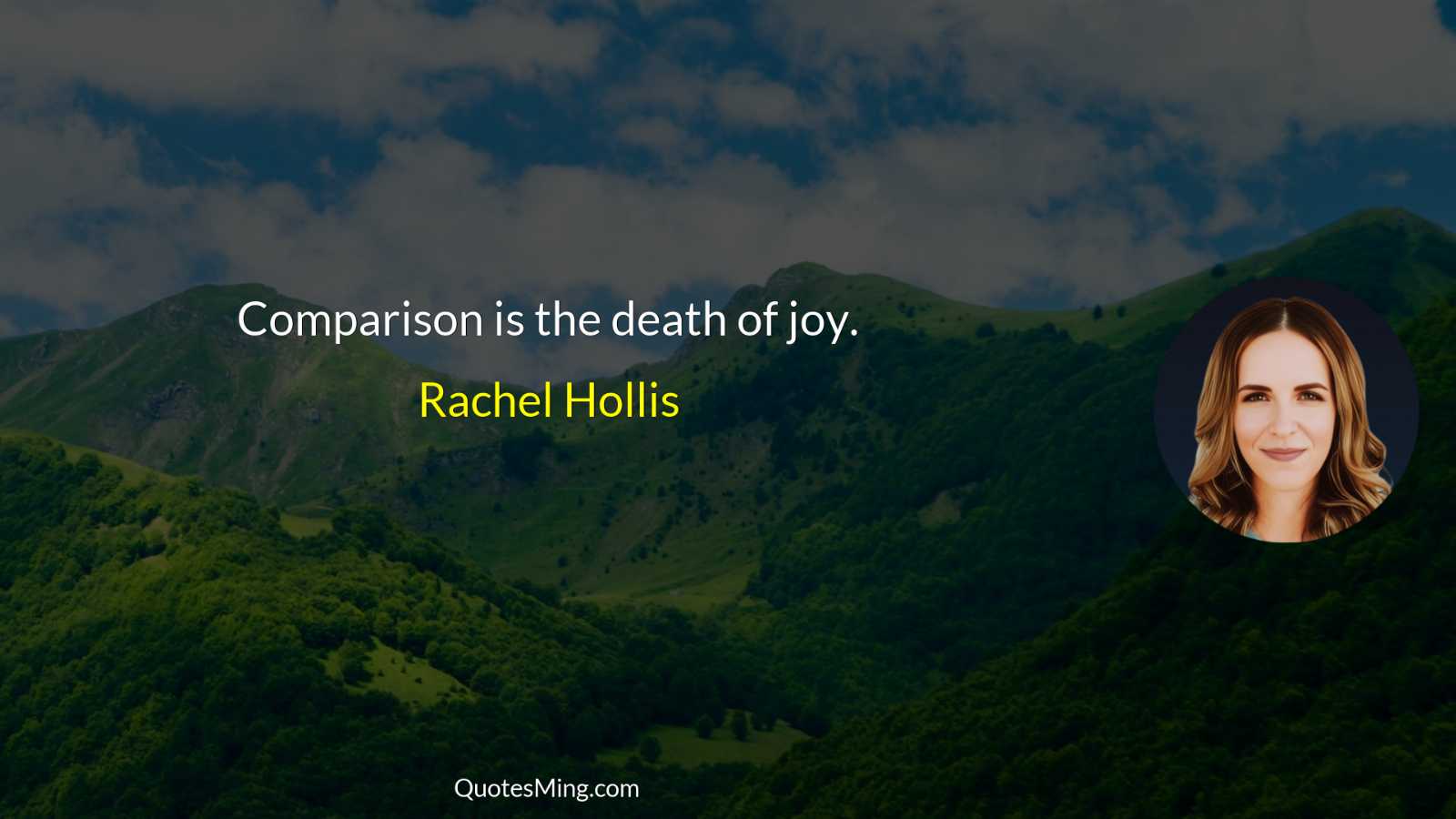 Comparison is the death of joy