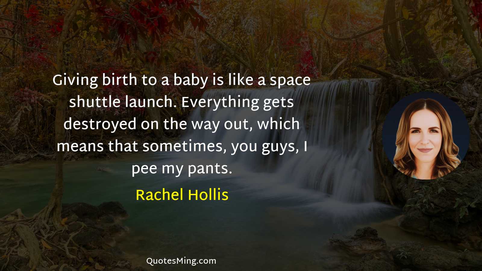 Giving birth to a baby is like a space shuttle